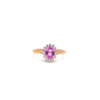 Pink Sapphire Ring with diamond – 18k gold